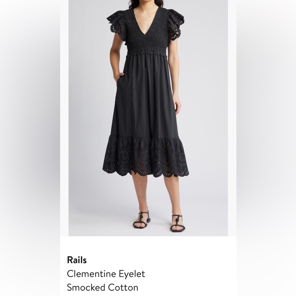 Rails Black Eyelet A-Line Skirt